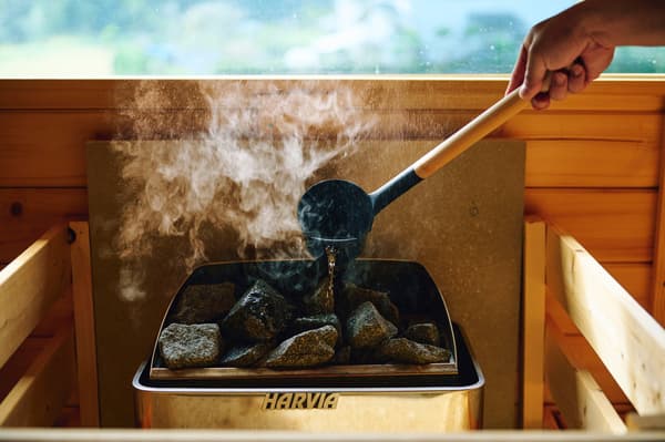 A private sauna offering a wellness experience amid the quiet of the satoyama