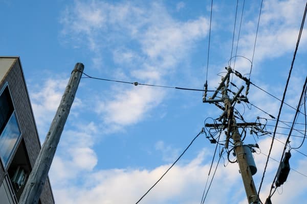Looking up at the sky during the tour