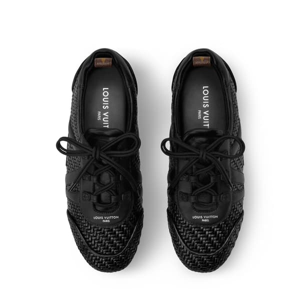 LV Sneakarina braided lamb leather back