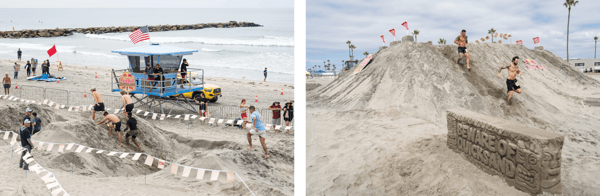 Beach obstacle race course