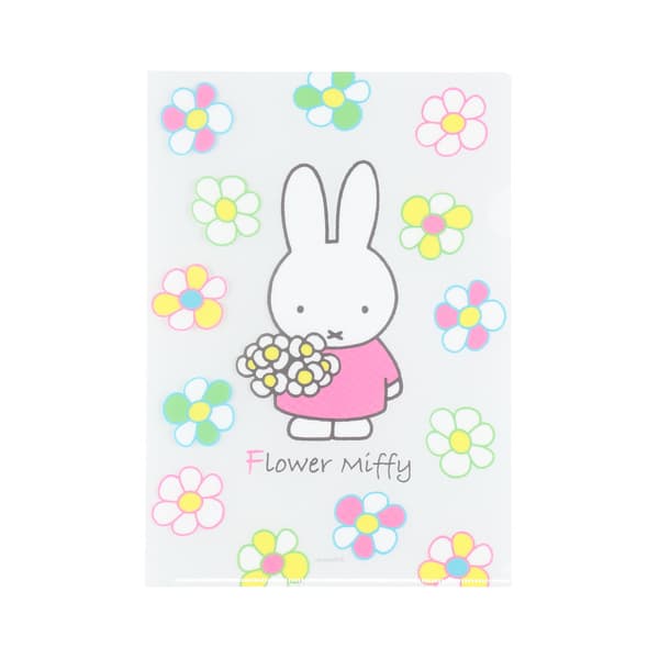 Flower Miffy A4 clear file