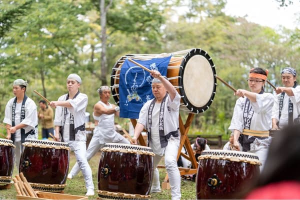 北轻井泽浅间鬼押太鼓表演