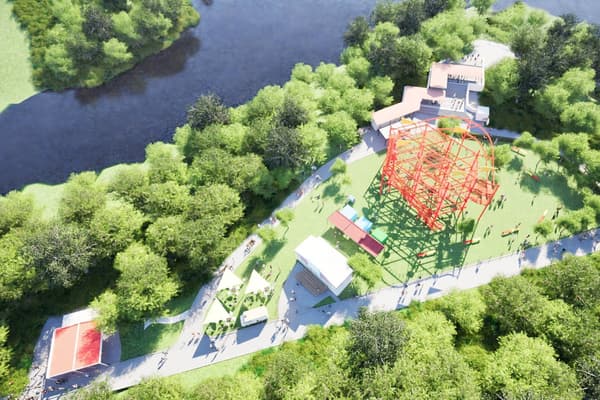 Concept image of the renewed athletic area