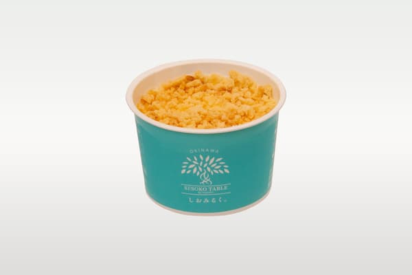Shio Milk cup ice cream topped with crushed cookies
