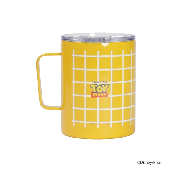 Taza de acero inoxidable con diseño de Woody, vista trasera