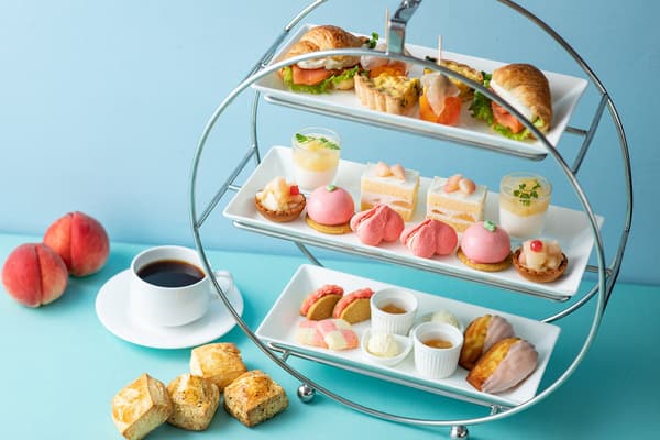Peach Afternoon Tea set (for 2)