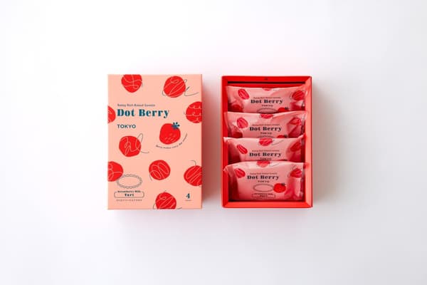 Tart Susu Stroberi, kotak isi 4