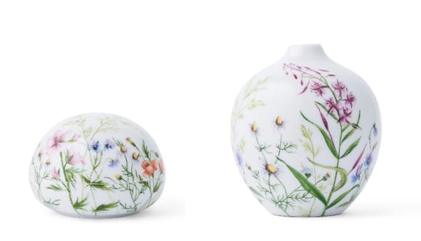 Bonbonniere and Vase with Wildflower design