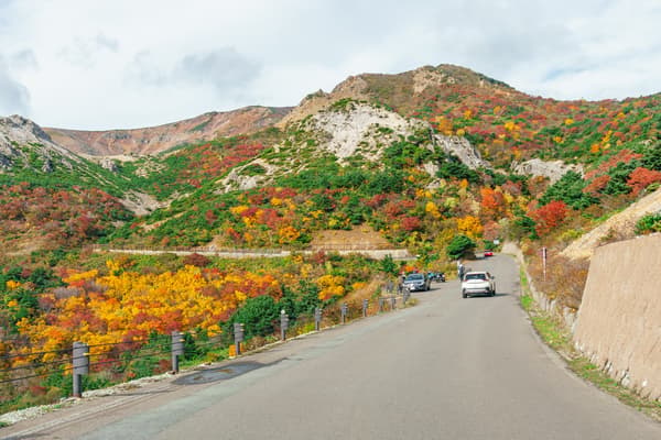 El otoño es la temporada con más actividad en la Bandai-Azuma Skyline
