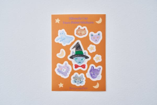 Stiker Wajah Kucing Trick, ¥300