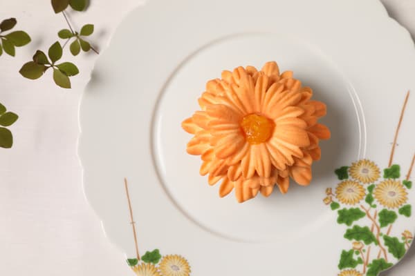 Pastel de flor de mandarina