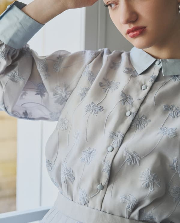 Runswick Pattern Embroidered Blouse