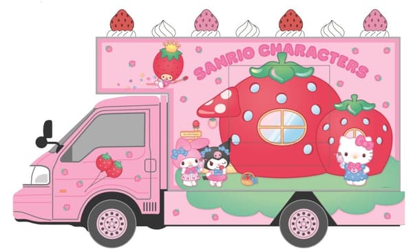 Sanrio Strawberry House-go café wagon
