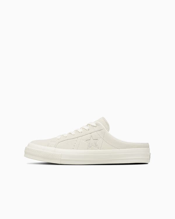 ONE STAR SUEDE MULE - 米白色