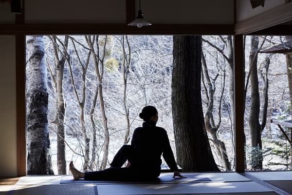 Nobinobi Deep Breathing held every morning at the Chaya (tea house)