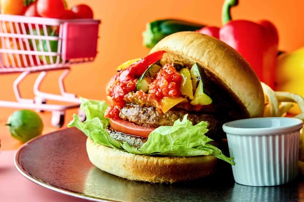 Burger sayuran panggang