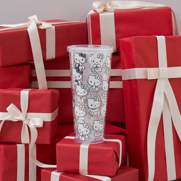 Vaso transparente con diseño limitado navideño