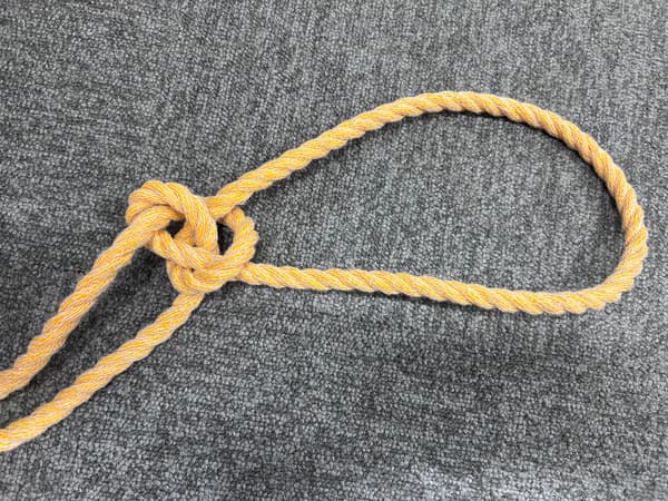 Rope tied in a knot