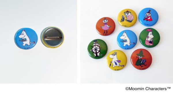 Surtido de insignias de 25 mm de los personajes de Moomin