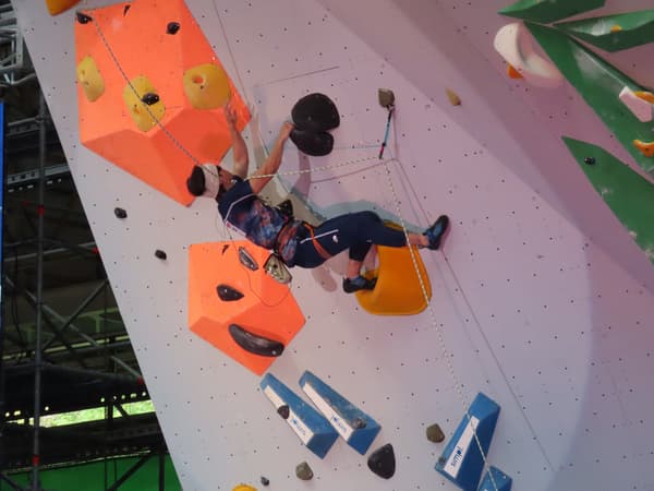 Para climbing competition in progress