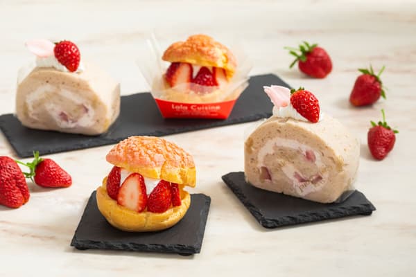 草莓面包和糕点