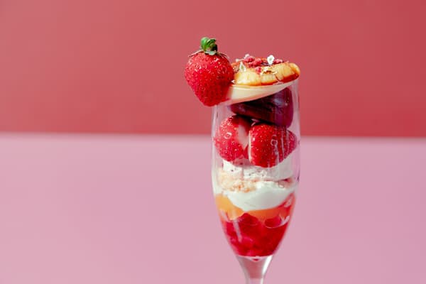 The adorable Strawberry Brûlée Parfait