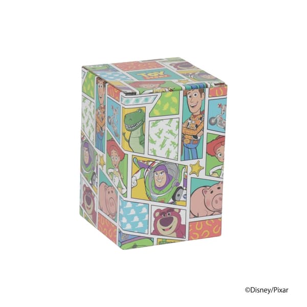 Arte de la caja de regalo con personajes de Toy Story