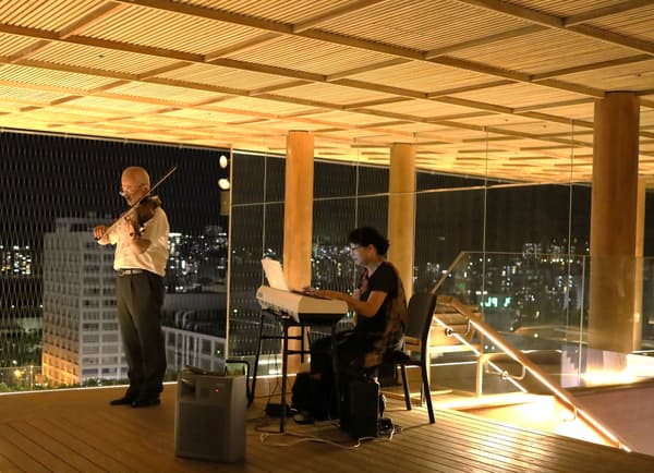 Violin and keyboard performance at the 
