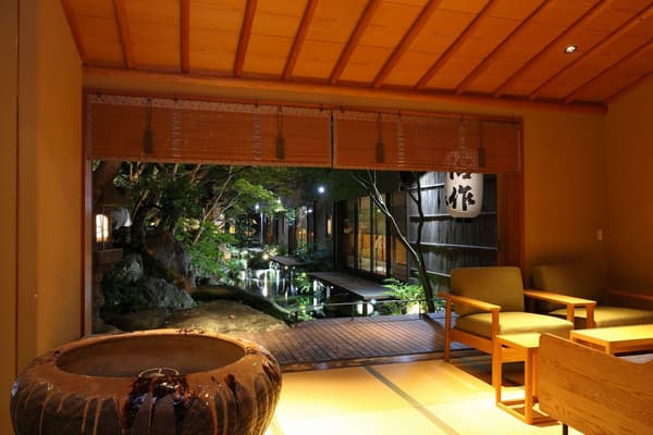 View of the veranda and pond from Enishi