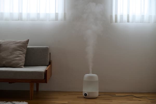 Kabut yang keluar dari humidifier