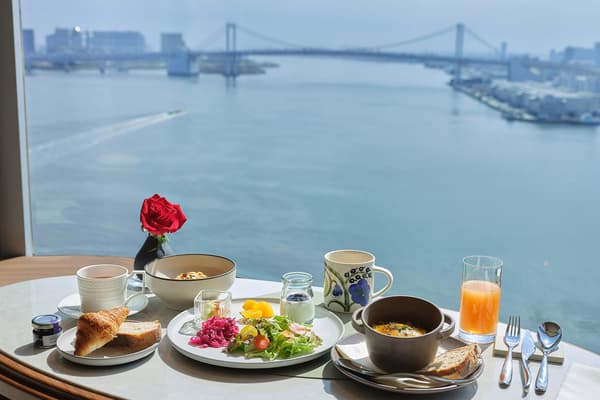 从20楼俯瞰东京湾的景色