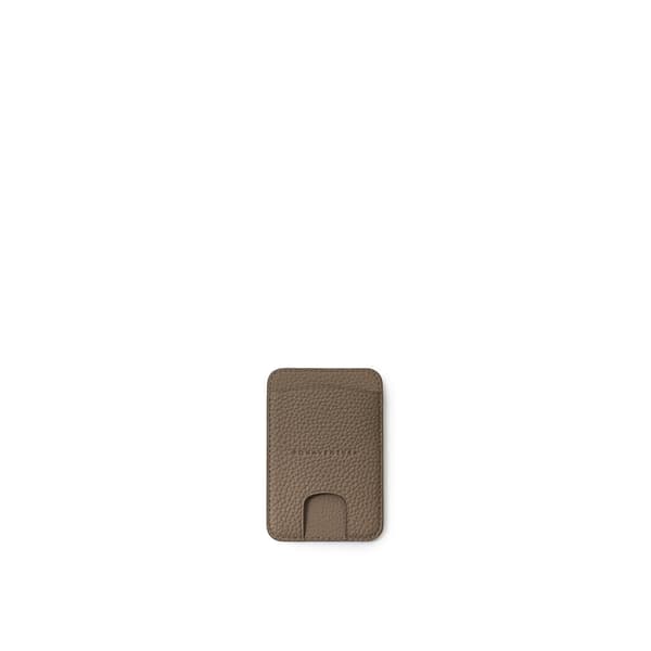 Magnet Card Case Shrink Leather in Etoupe