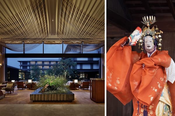 Pertunjukan Noh di lobi HOTEL THE MITSUI KYOTO