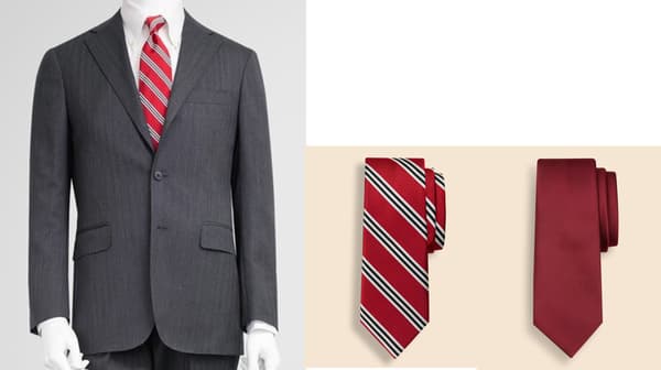 Red and Bordeaux Silk Ties