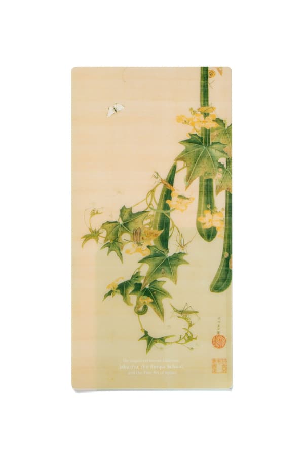 Ticket file featuring Loofah and Insects (detail) by Ito Jakuchu, Edo period – Hosomi Museum collection