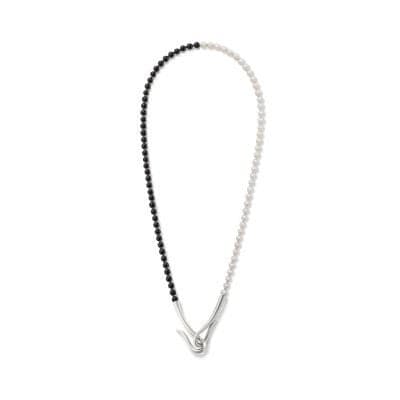 Bi-Color Stone Ball Necklace ¥41,800