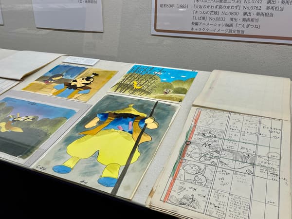 展出的動畫原畫與分鏡圖