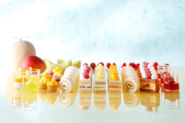 Super Sweets Buffet 2026 featuring strawberry, melon, and mango at Hotel New Otani