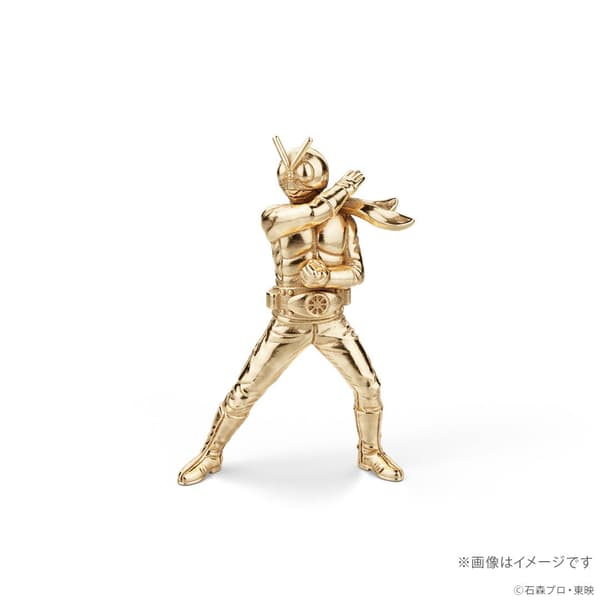 假面骑士（旧1号）18K黄金迷你手办