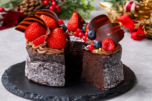 Pastel de Navidad exclusivo del plan