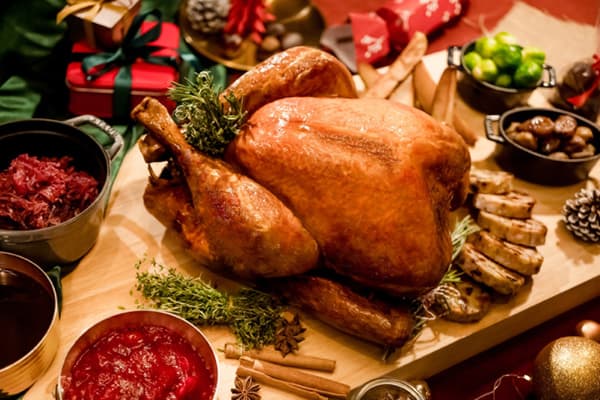 Christmas turkey at the Festive Dinner Buffet (image for illustration)