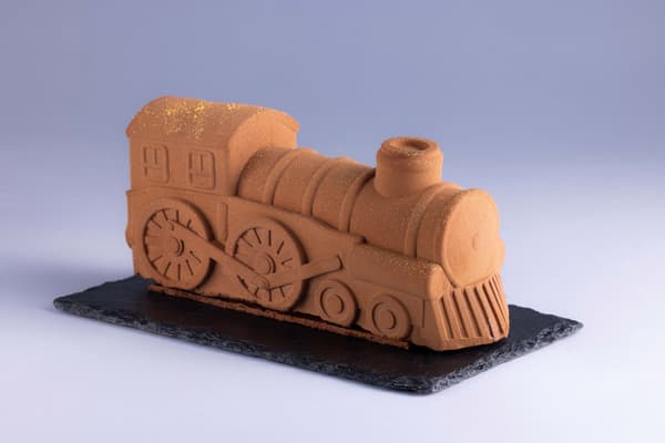 Christmas Train Roll Cake
