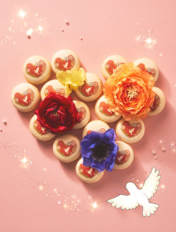 Peaceful Macaron Custard Pudding