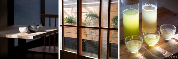 各种茶，包括标准的玉露和焙茶，以及深蒸煎茶、冠茶和日式红茶