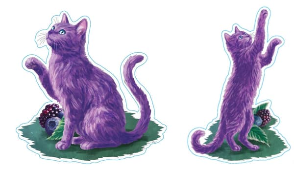 Ilustraciones del Gato Púrpura Fantasma