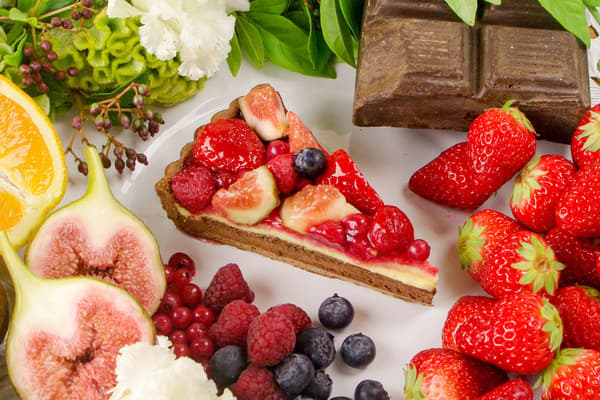 Fig and Red Fruit Chocolate Tart