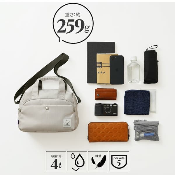 Tas boston mini 2way OKABE TETSURO dengan isinya