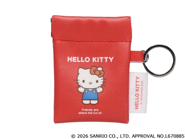 Hello Kitty spring-top mini pouch keychain
