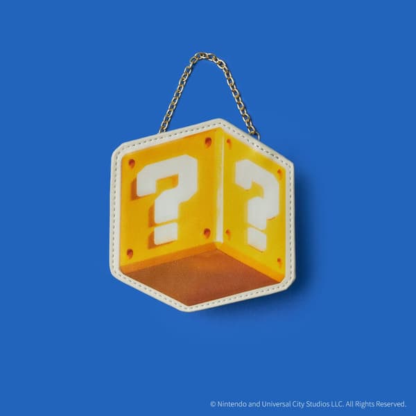 Question Block bag charm
