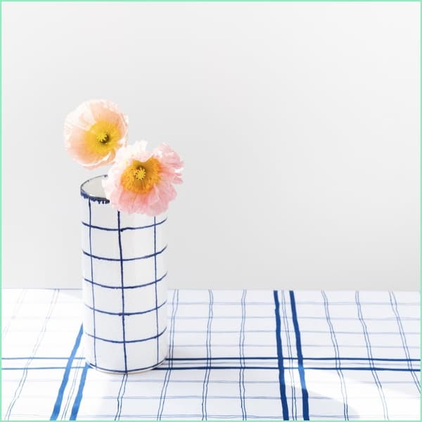 平台花瓶 格子图案 FP4——濑户